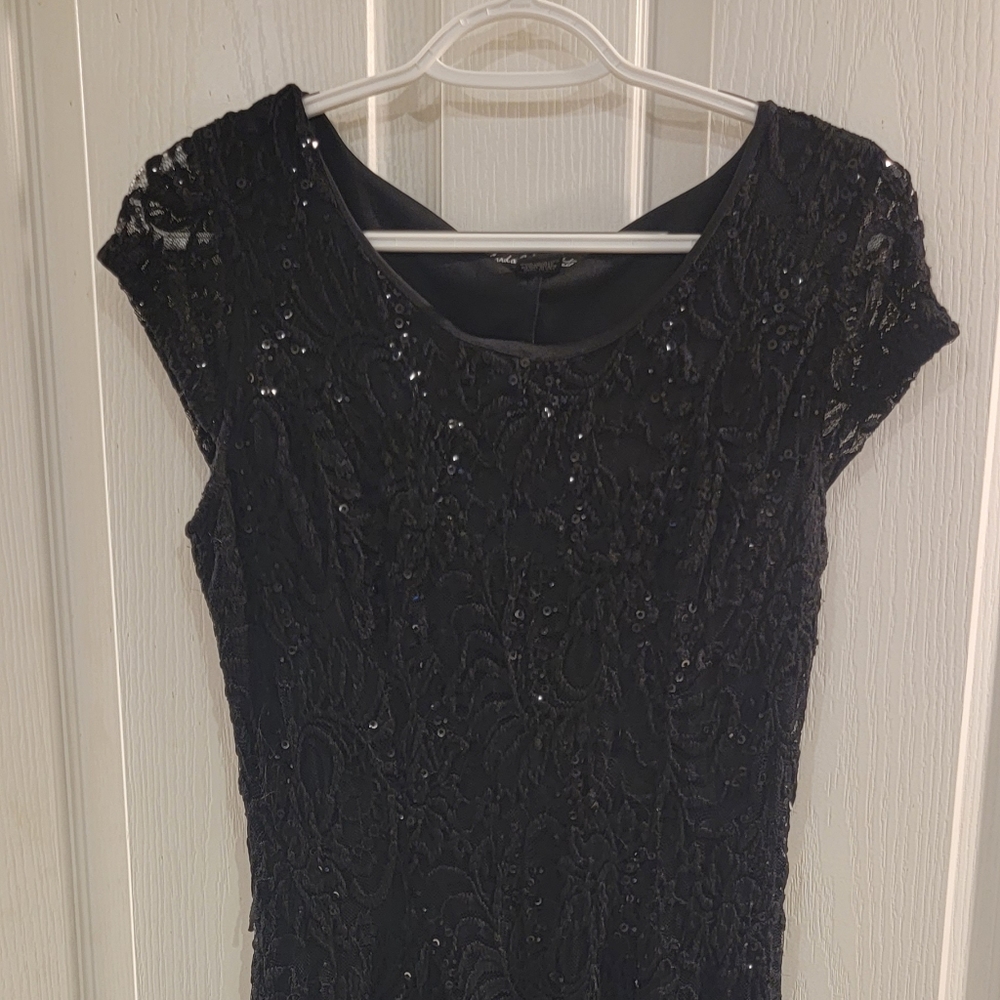 Subtle sequined lace dress
